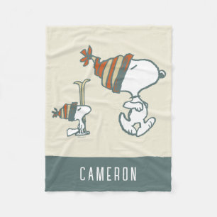 Couverture Polaire cacahuètes   Snoopy & Woodstock Ski Trip