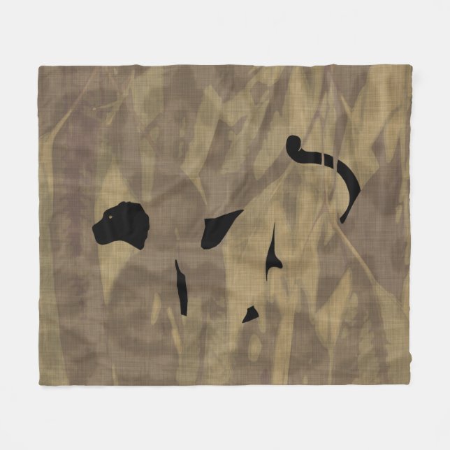 Couverture Polaire Caché Panthère Blanche (Devant (Horizontal))