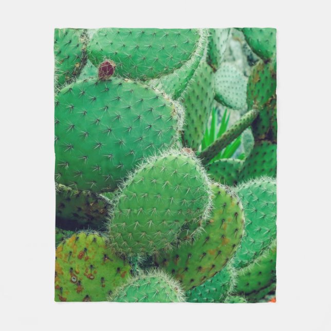 Couverture Polaire Cactus, cactus de poires épineuses, épines de cact (Devant)