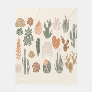 Couverture Polaire Cactus et succulent motif sans soudure