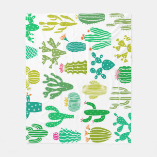 Couverture Polaire Cactus plante : vintage ensemble floral.