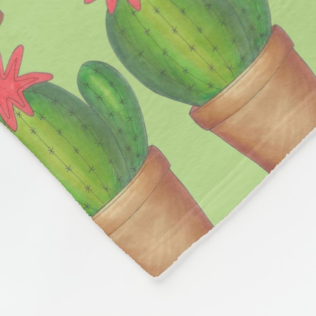 Couverture Polaire Cactus vert crique Fleur Cactus Plante pointé (Coin)
