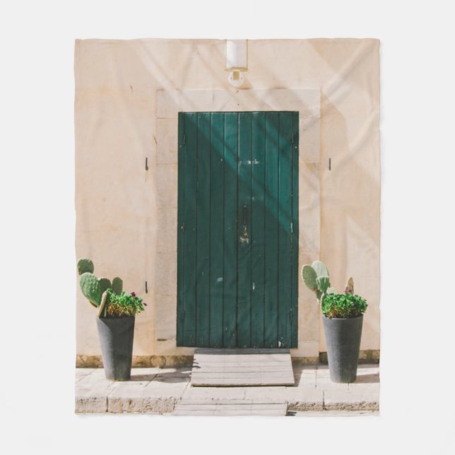 COUVERTURE POLAIRE CACTUS VERT PLANTE PRÈS DE PORTE VERTE (Devant)