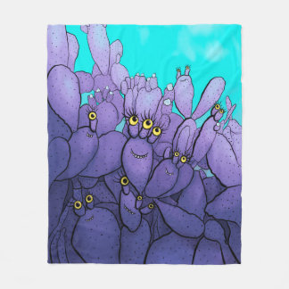 Couverture Polaire Cactus Violet Funny Succulent