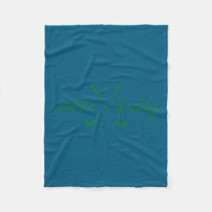 Couverture Polaire Caddie papa mignon golf golfeur drôle 1er