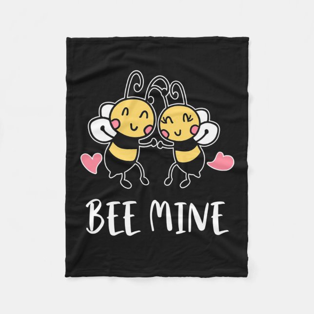 Couverture Polaire Cadeau apiculteur | Mine d'abeille (Devant)