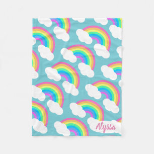 Couverture Polaire Cadeau assez en pastel personnalisé d'arcs-en-cie