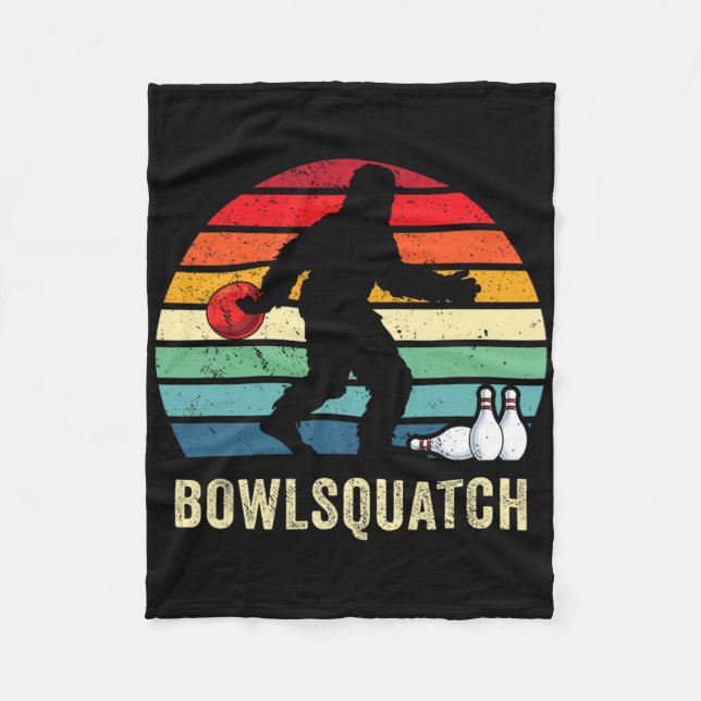 Couverture Polaire Cadeau Bowling Bigfoot Sasquatch Cadeaux Quilleur  (Devant)
