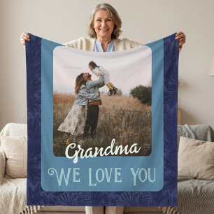 Couverture Polaire Cadeau Chic Personnalisé avec Texte et Photo pour