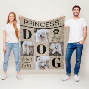 Couverture Polaire Cadeau commémoratif pour chien Photo de la sympa