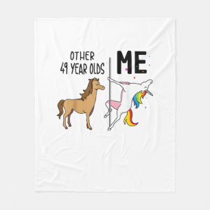 Couverture Polaire Cadeau d'anniversaire d'autres licornes de 49 ans