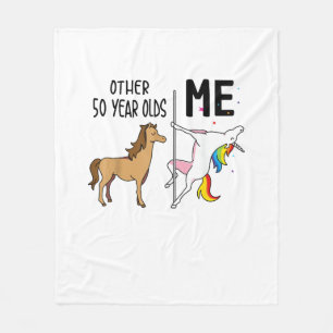 Couverture Polaire Cadeau d'anniversaire d'autres licornes de 50 ans