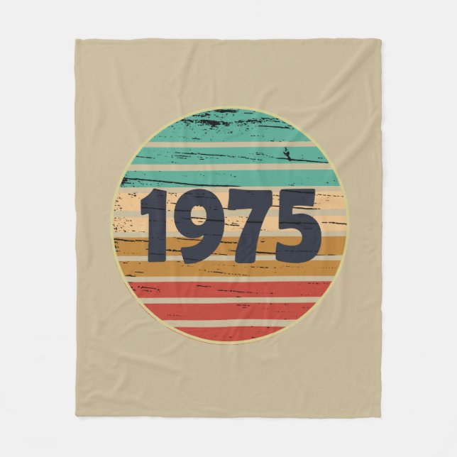 Couverture Polaire Cadeau d'anniversaire de naissance en 1975 (Devant)