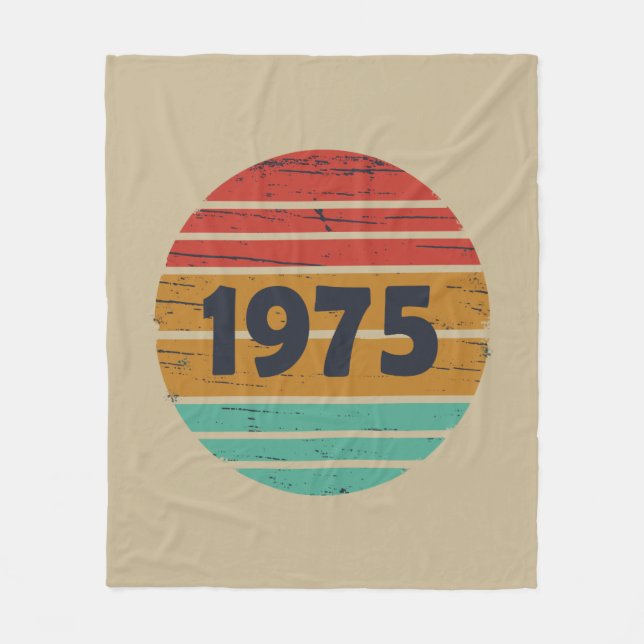 Couverture Polaire Cadeau d'anniversaire de naissance en 1975 (Devant)