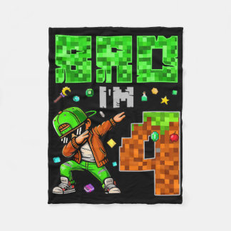 Couverture Polaire Cadeau d'anniversaire de style Pixel Dab Gamer pou
