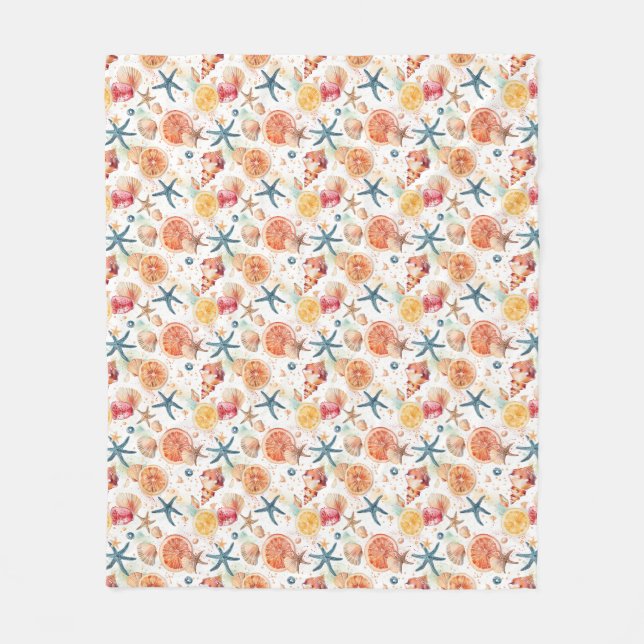 Couverture Polaire Cadeau d'anniversaire | La mer jette son sort pour (Devant)