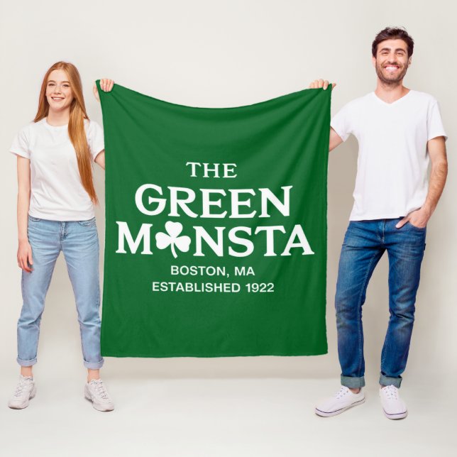 Couverture Polaire Cadeau de baseball Green Monsta Boston Green Monst (En situation)