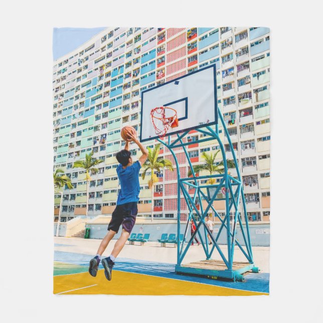 Couverture Polaire Cadeau de basket-ball cool (Devant)