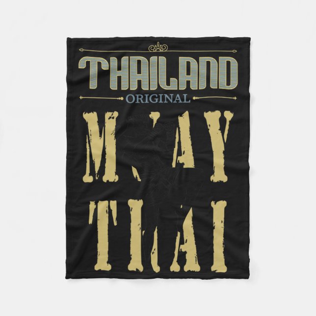 Couverture Polaire Cadeau de boxe thaïlandaise Muay Thai original pou (Devant)