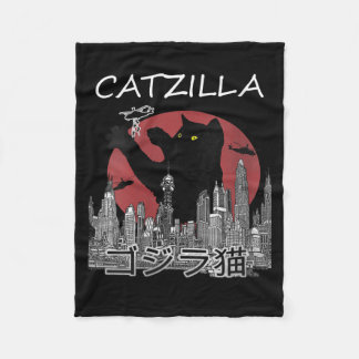 Couverture Polaire Cadeau de chat Catzilla pour femmes pour amateur d