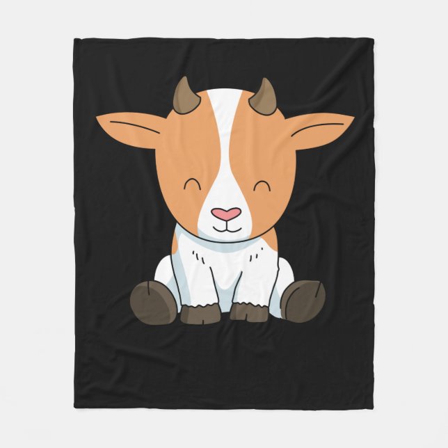 Couverture Polaire Cadeau de chèvre Enfants mignonnes cadeaux de chèv (Devant)