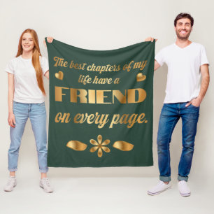 Couverture Polaire Cadeau de citation d'amitié pour meilleure amie 
