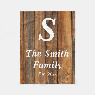 Couverture Polaire Cadeau de fête de Monogramme personnalisé