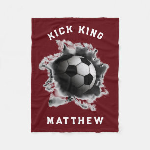 Couverture Polaire Cadeau de football personnalisé