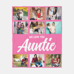 Couverture Polaire Cadeau de jeté personnalisé avec photo de la tante