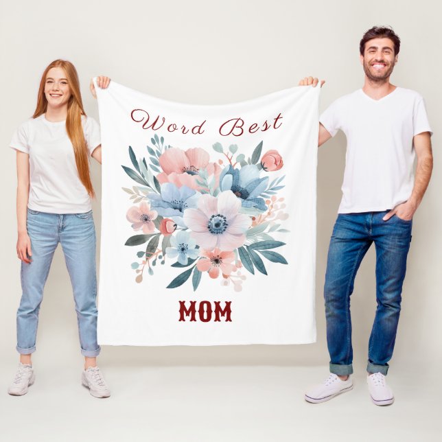 Couverture Polaire cadeau de jour de la mère (En situation)