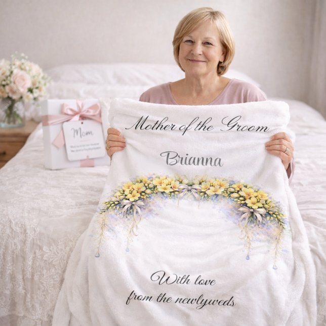 Couverture Polaire Cadeau de la fête de mariage Freesia pour la mère  (Créateur téléchargé)