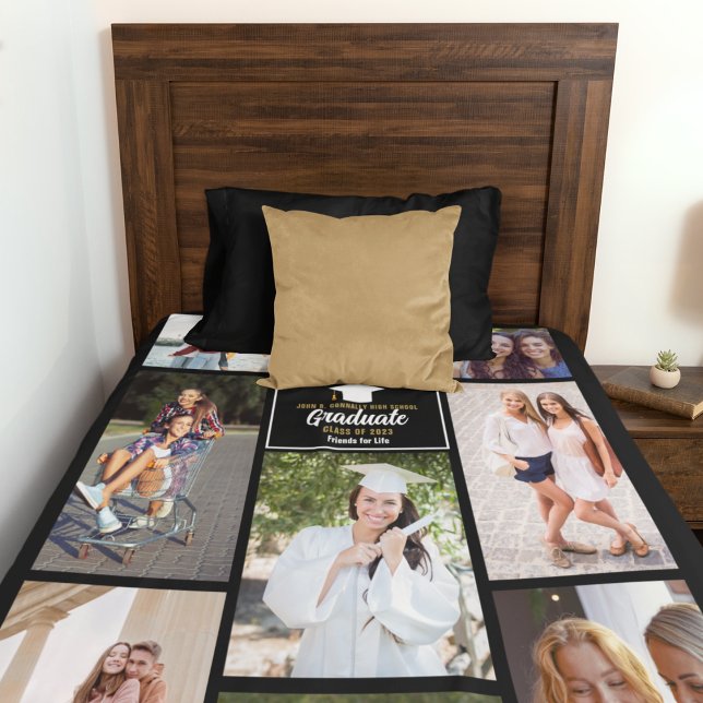 Couverture Polaire Cadeau de la haute année Amis photo Collage de dip (Créateur téléchargé)