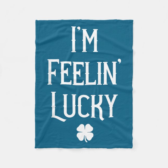 Couverture Polaire Cadeau de la Saint-Patrick irlandais Je me sens ch (Devant)