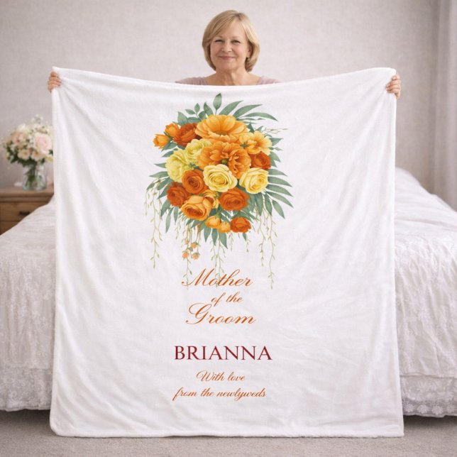 Couverture Polaire Cadeau de mariage Fleurs sauvages Belle-mère   (Créateur téléchargé)