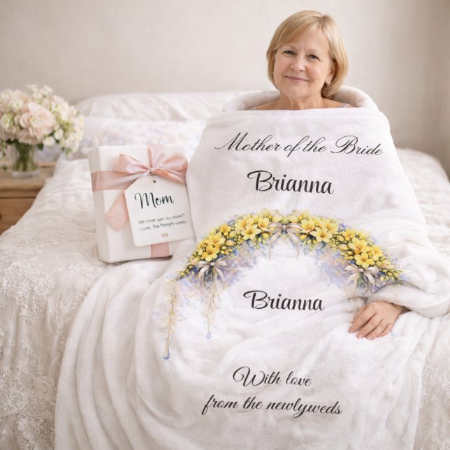 Couverture Polaire Cadeau de mariage Freesia pour la mère de la marié (Créateur téléchargé)