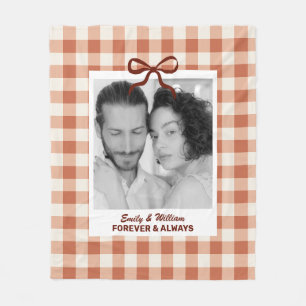Couverture Polaire Cadeau de mariage personnalisé avec photo à carrea