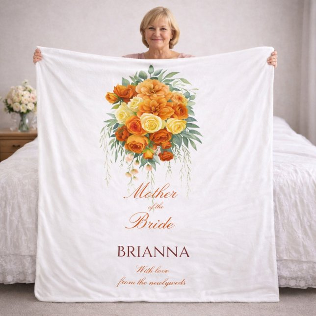 Couverture Polaire Cadeau de mariage Roses rouges chaudes de la mère  (Créateur téléchargé)
