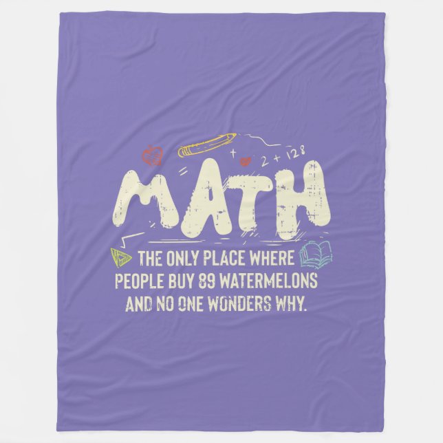 Couverture Polaire Cadeau de mathématiques de professeur de mathémati (Devant)