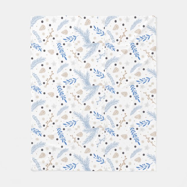 Couverture Polaire Cadeau de Noël de botanique moderne de la nature  (Devant)