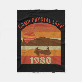 Couverture Polaire Cadeau de Noël d'Halloween vintage 1980 du camp Cr