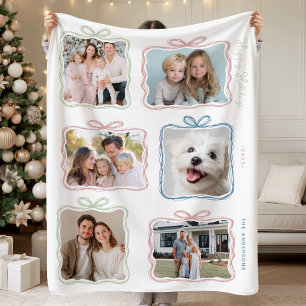 Couverture Polaire Cadeau de Noël multi photos