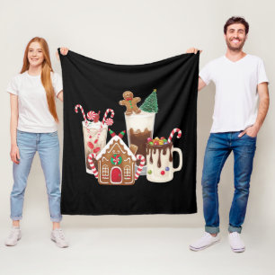 Couverture Polaire Cadeau de Noël pour amateur de café au pain d'épic