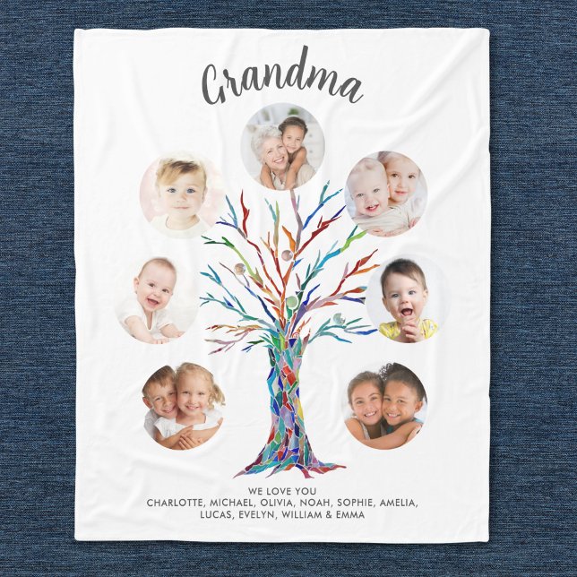 Couverture Polaire Cadeau de photo de grand-mère (Créateur téléchargé)
