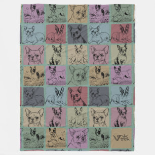 Couverture Polaire Cadeau de plaid pour amateur de chien Boston Terri