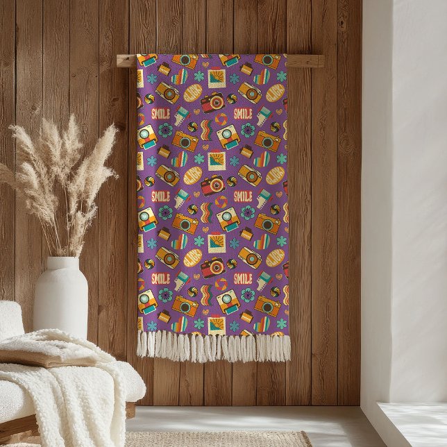 Couverture Polaire Cadeau de Plaid Tendance Design Groovy Pastel des  (Trendy Blanket Gift 70s Pastel Groovy Design)