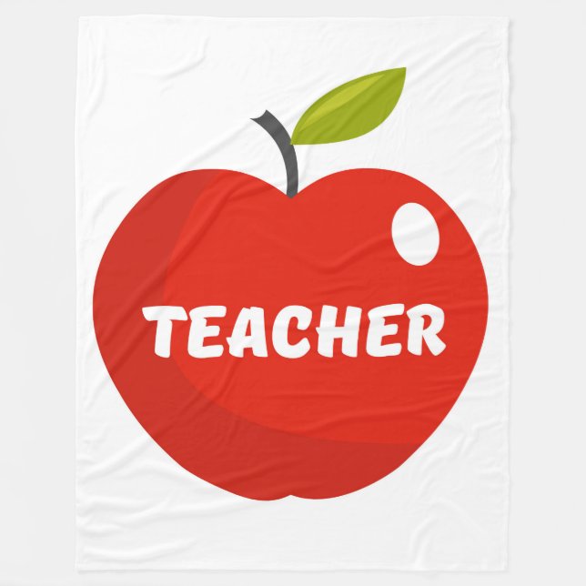 Couverture Polaire Cadeau de pomme pour enseignants (Devant)