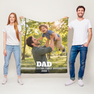 Couverture Polaire Cadeau de souvenir de père et enfant établi par pa