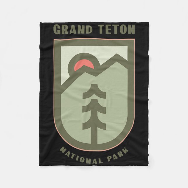Couverture Polaire Cadeau de vacances en famille - Grand Teton Nation (Devant)