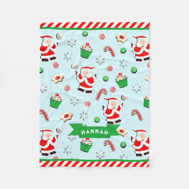 Couverture Polaire Cadeau de volley-ball personnalisé (Devant)