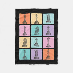 Couverture Polaire Cadeau d'échecs J'Aime Vraiment Les Pièces D'Éch